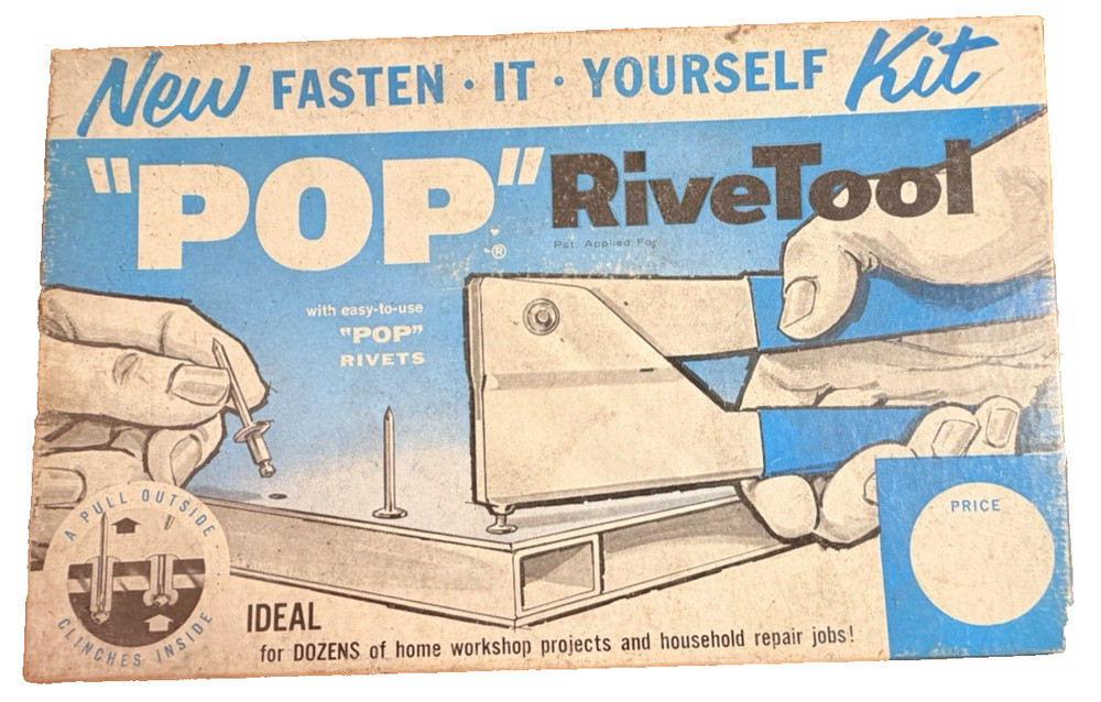 Vintage POP Rivet Gun Kit With Rivets & Box Workshop Tool Set