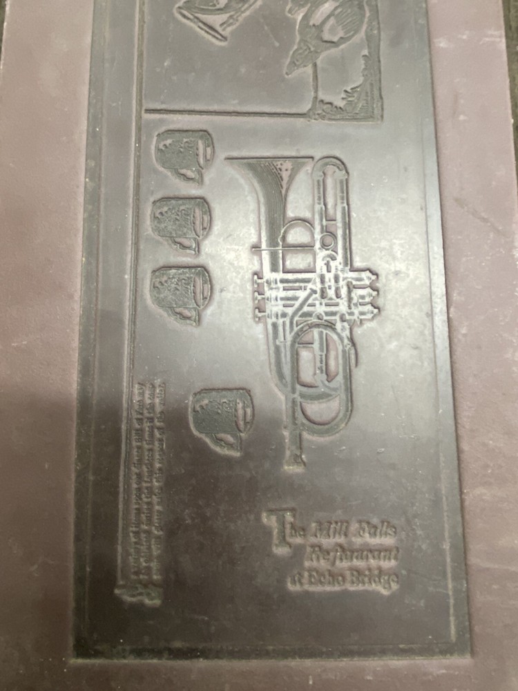 T. J. Lyons Type Border Sample Printing Matrix Plate 1950’s Rare Letterpress