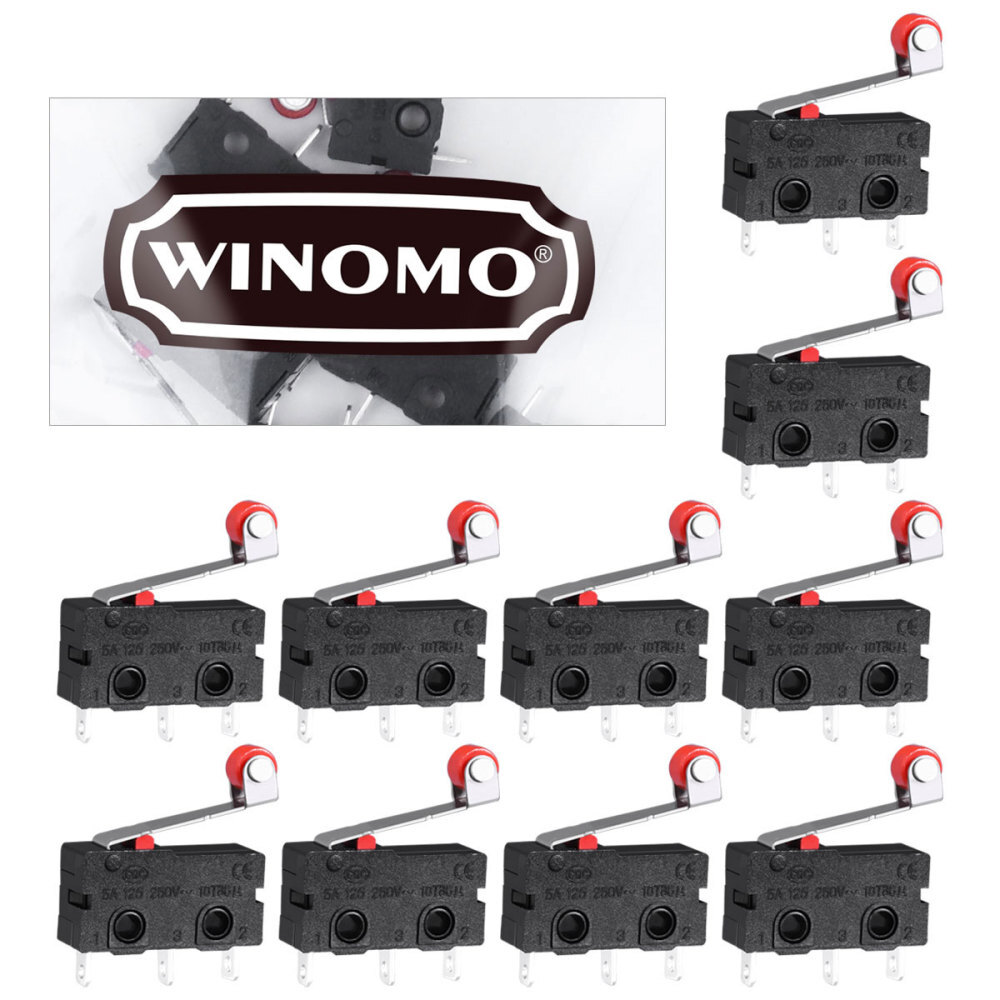 10PCS KW12 Mini Micro Limit Switch Roller Lever Arm SPDT Snap Action Switch