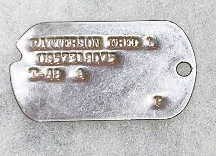 Fred Patterson T-48 Single Dog Tag