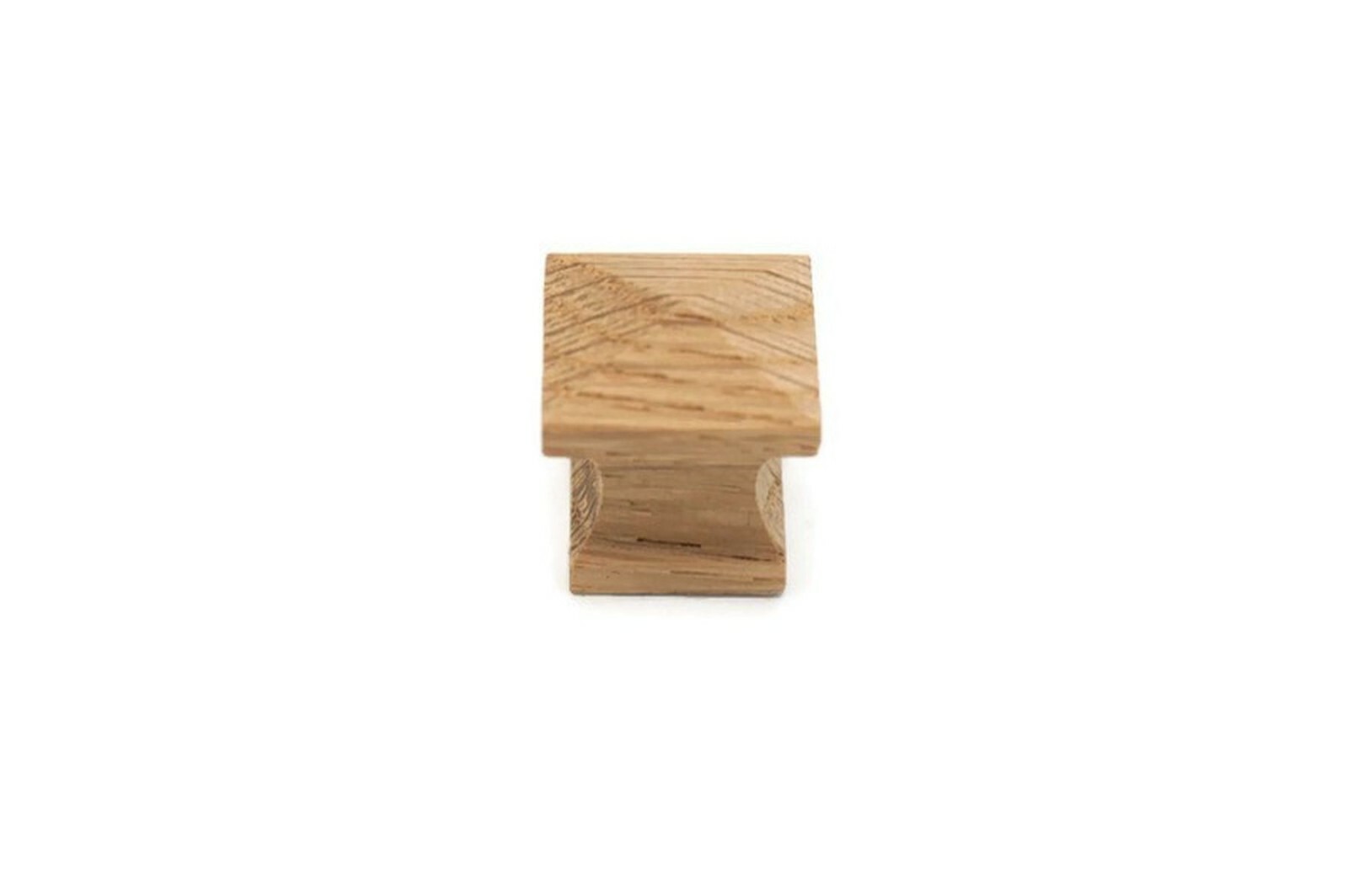 3/4" Square Oak Knob Mission Wood Knob Pyramid Knob Cabinet Furniture Wood Knob