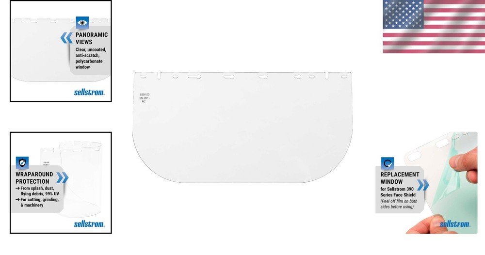Lightweight Replacement Window for 390 Face Shields - Clear, Safe, and Durable