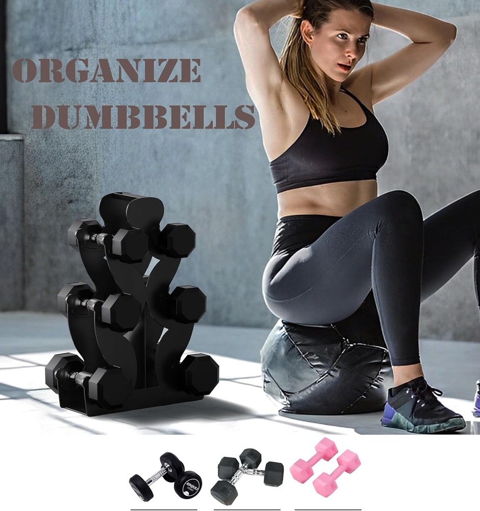 Dumbbell Rack Stand Only, No Install Needed Compact Design with Protective Edge