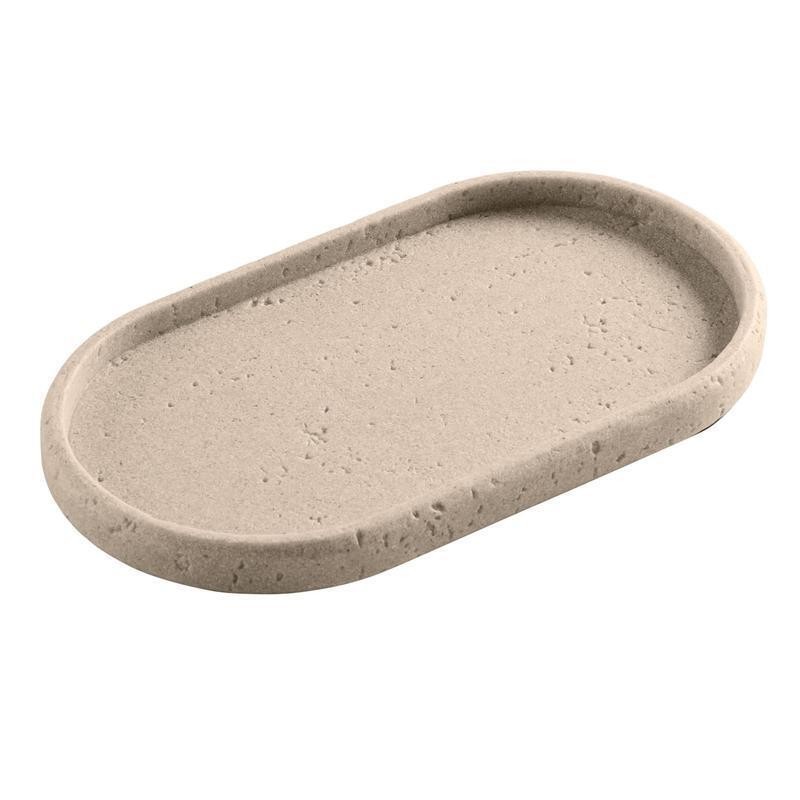 Faux Stone Accessory Tray Stylish Organizing Solution Home Office Bathroom Decor