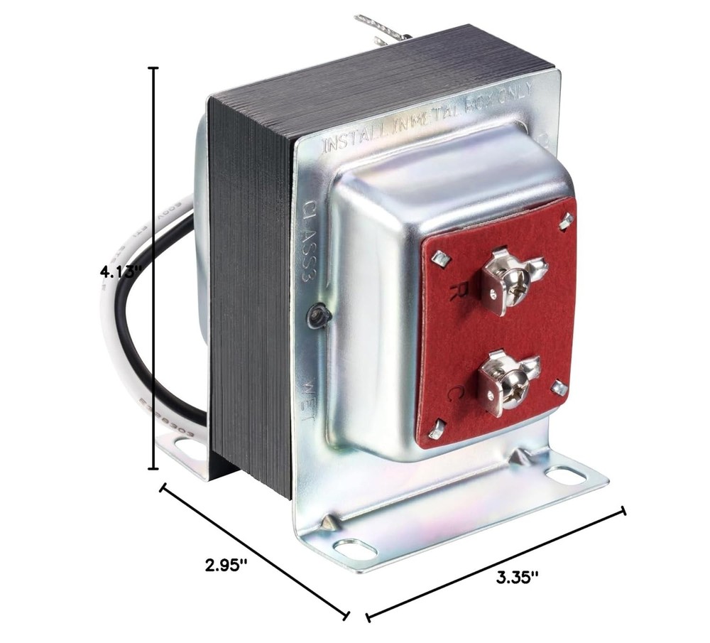 Safe 24 Volt Doorbell Transformer for Ring - Easy Surface Mount Installation Kit