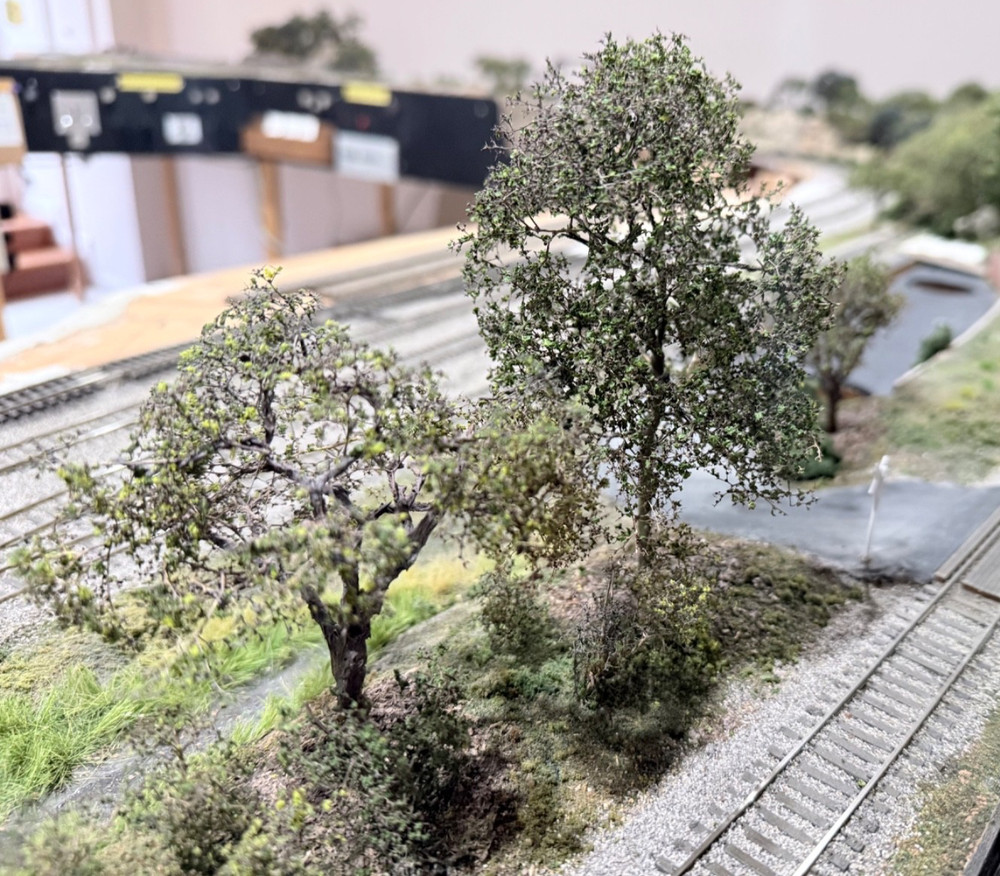 Two Model Railroad Scenery Diorama & Foreground Quality Trees