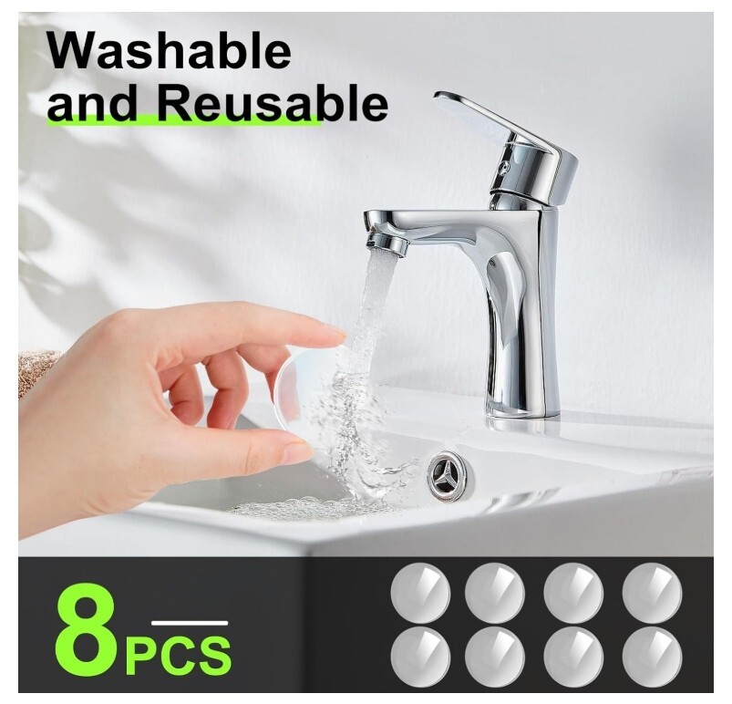 8PCS Door Stopper Wall Protector Silicone Door Knob Wall Protector Strong Back