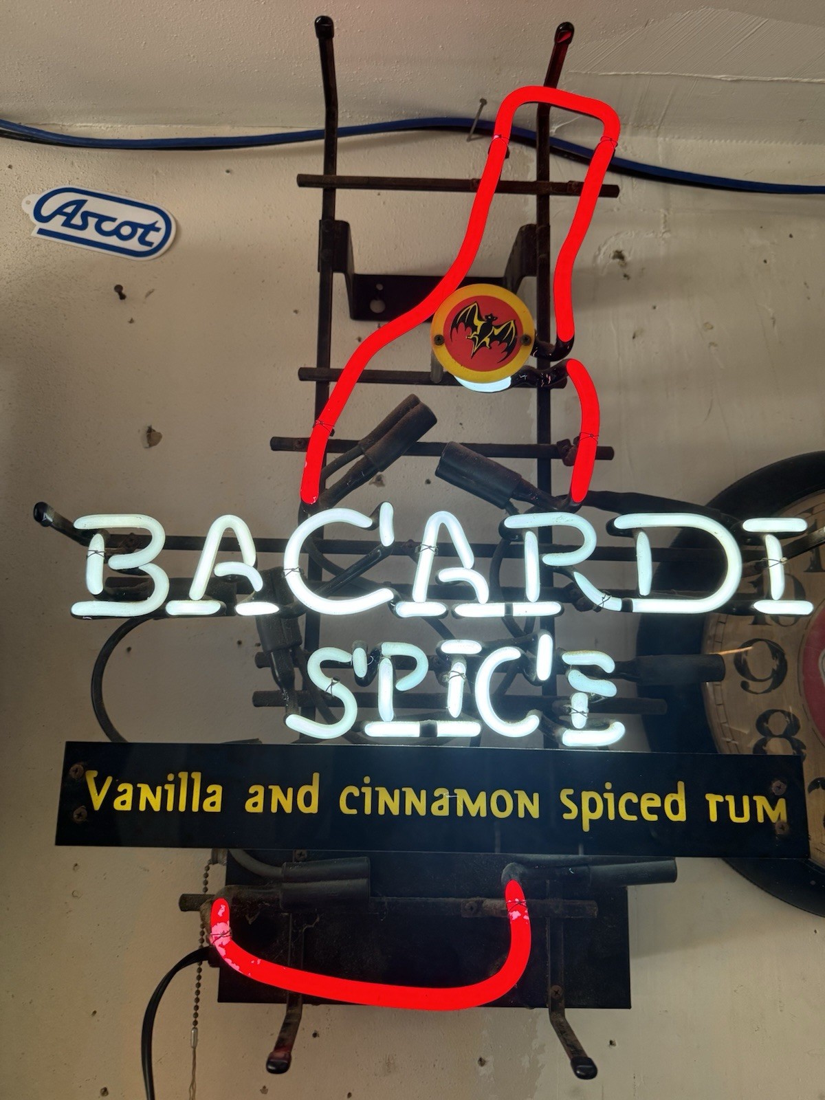 RARE VINTAGE ORIGINAL Bacardi Spice neon sign.  Not A Mass Produced knockoff