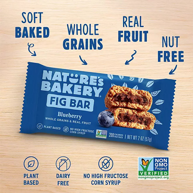 Nature's Bakery Fig Bars, Variety Pack, 2 oz., 32 count
