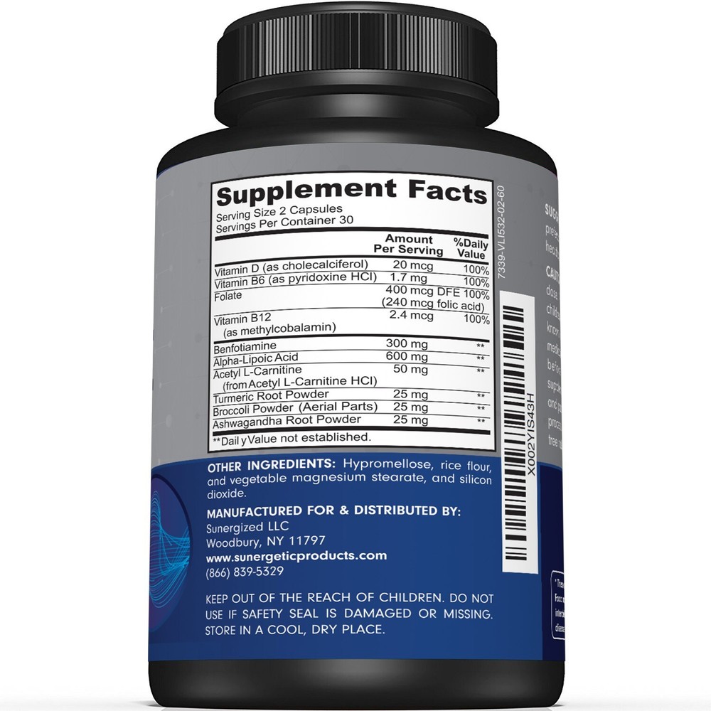Premium Nerve Support Supplement – 60 Capsules