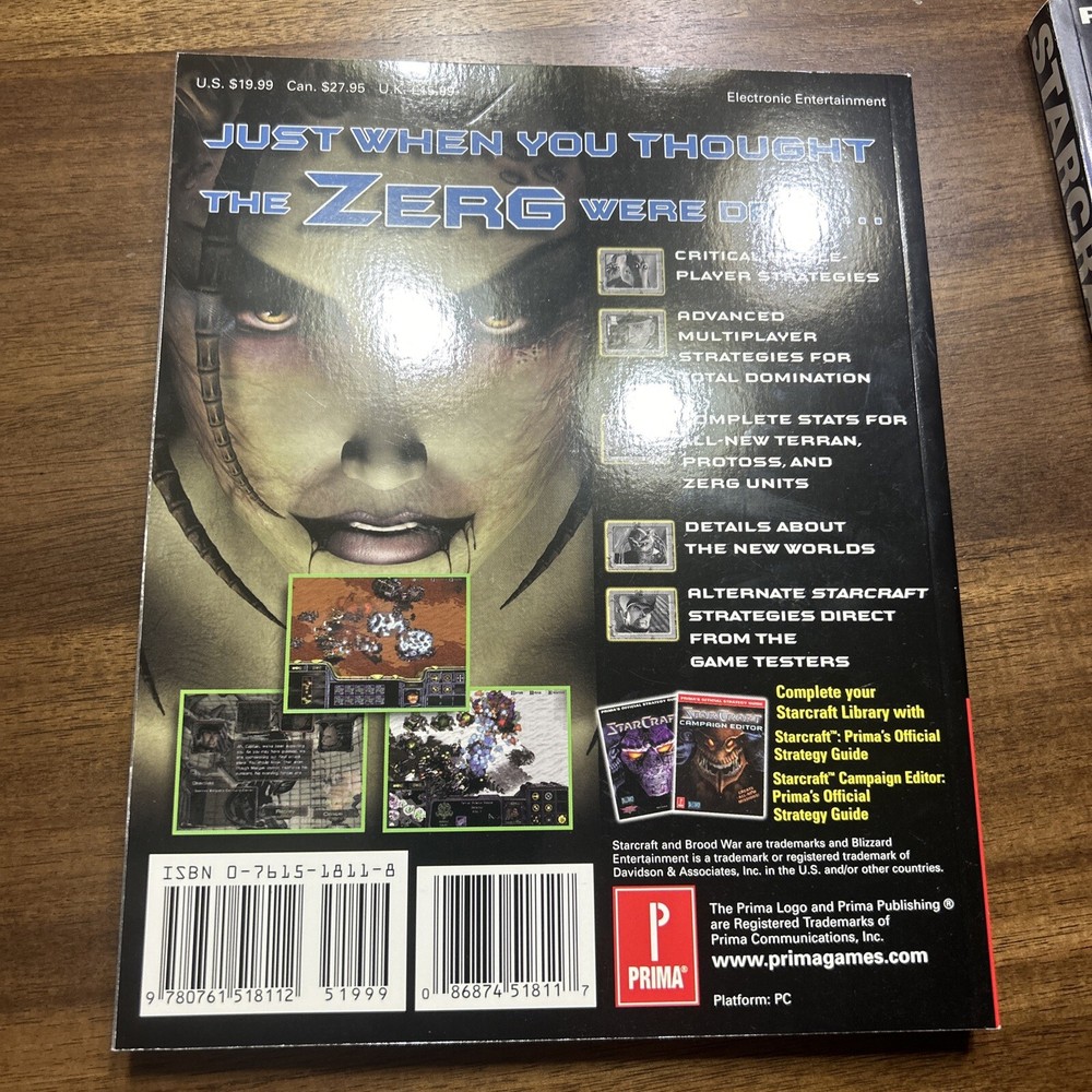 Prima Starcraft & Broodwar Expansions Guide Books Strategy Guide
