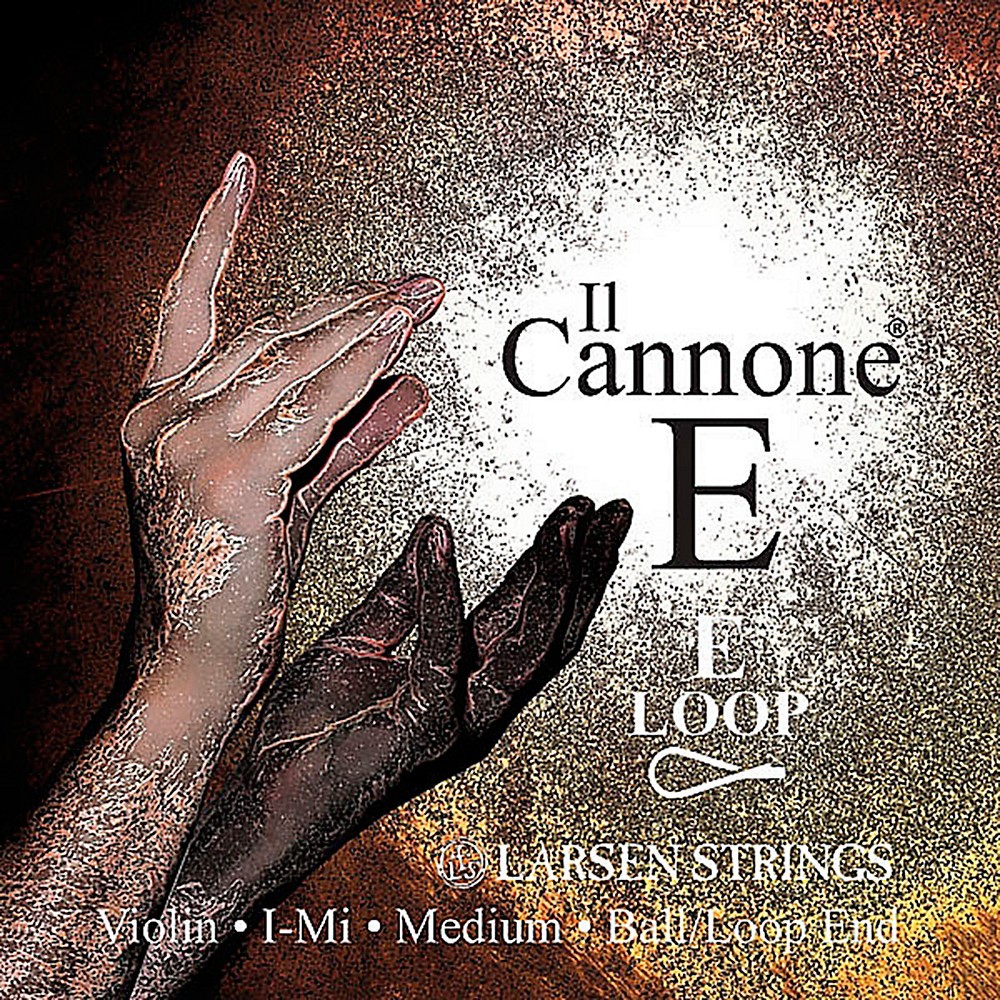 Larsen Strings Il Cannone Violin E String 4/4 Carbon Steel, Med Gauge, Loop End
