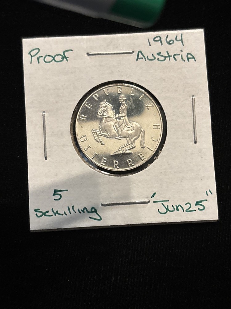 1964 Austria 5 Schilling Proof Silver “jun25”