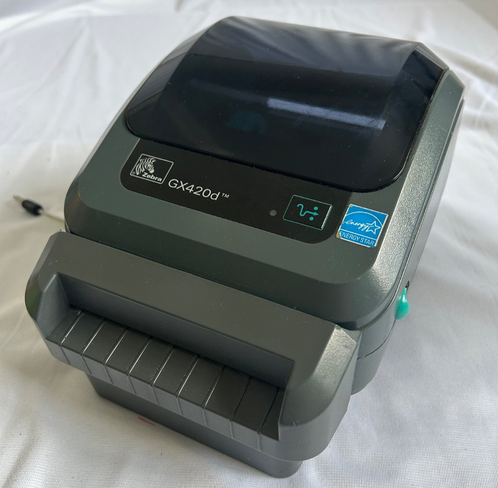 ZEBRA GX420D - LABEL PRINTER - Untested - No AC adapter