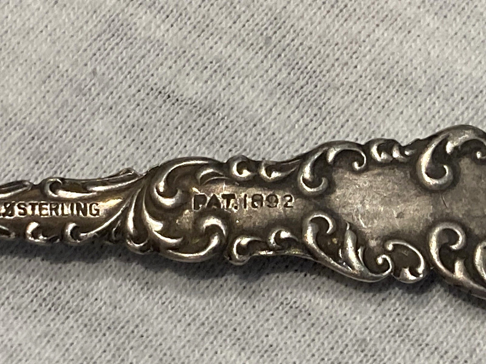 Robert Wallace & Sons RW&S Sterling Silver Spoon 1892 ETHEL Monogram Feb 24 1894