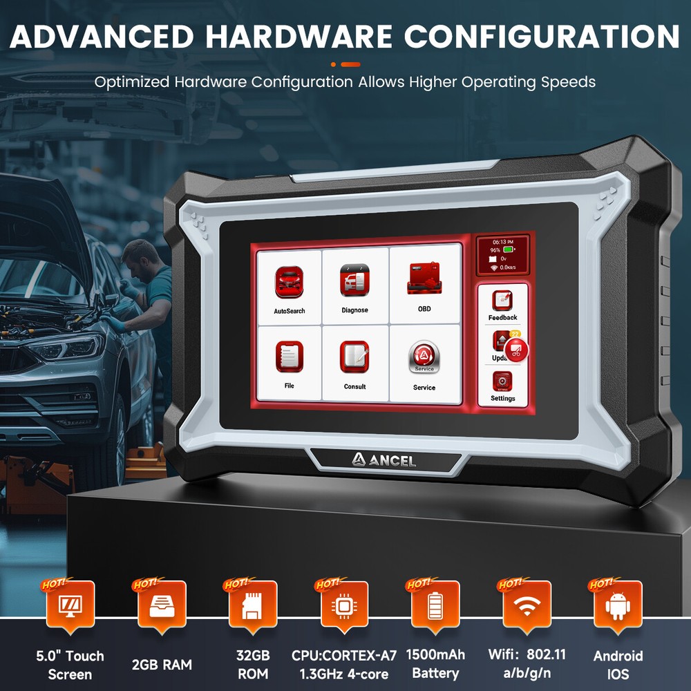 ANCEL DS100 OBD2 4 System Automotive Scanner Full OBD2 Function Diagnostic Tool