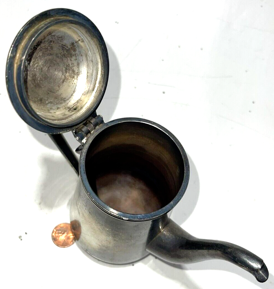 Coffee Tea Pot 5.75" Tall Nickel Silver