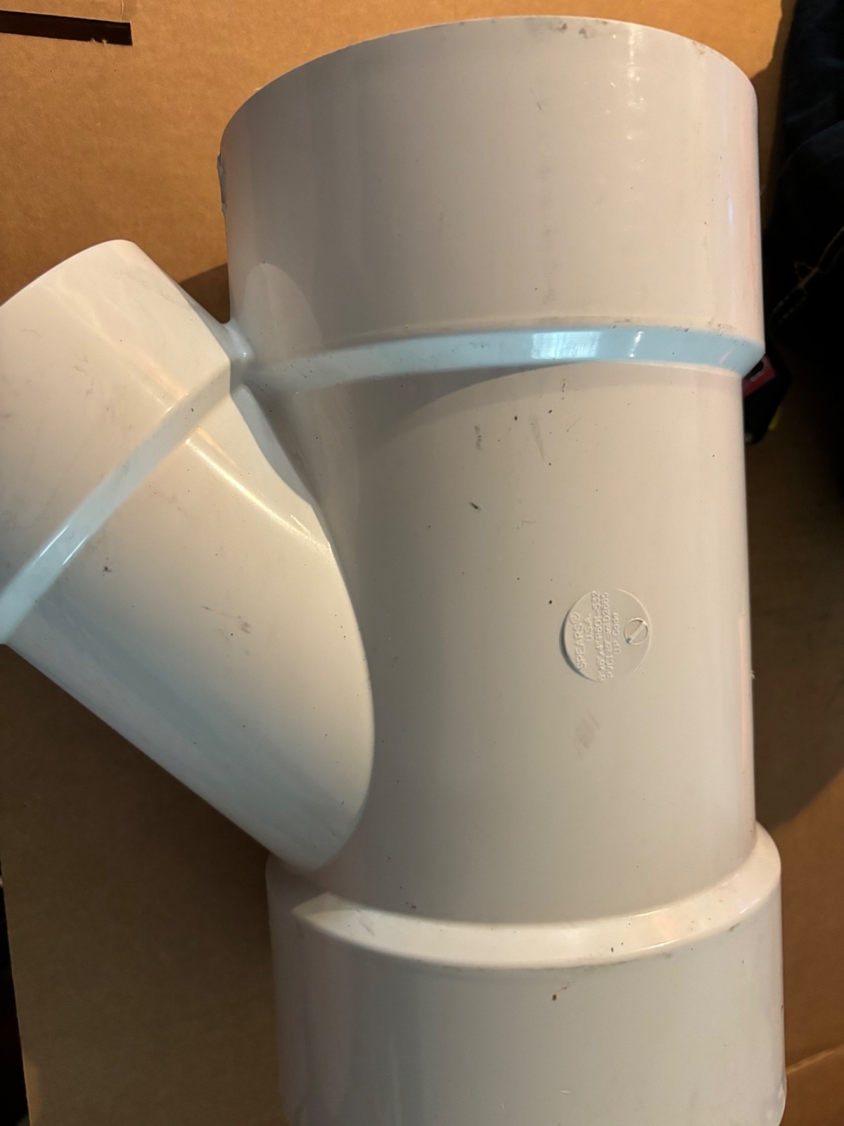 Spears P601-532 6" X 6" X 4" PVC DWV Reducing Wye