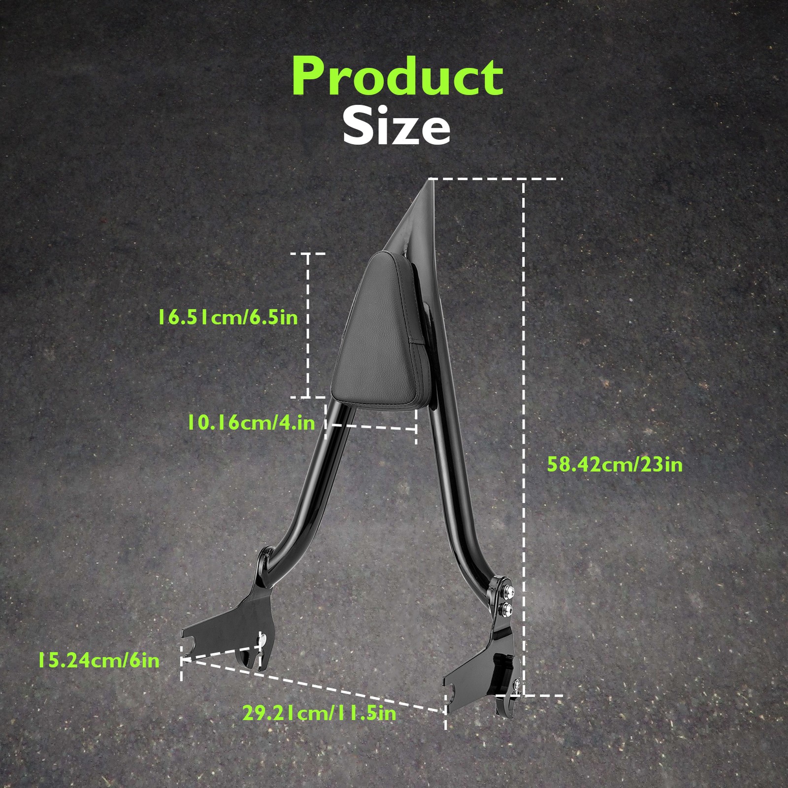 Tall Sissy Bar Backrest For Harley Touring Road King Electra Street Glide FLHT