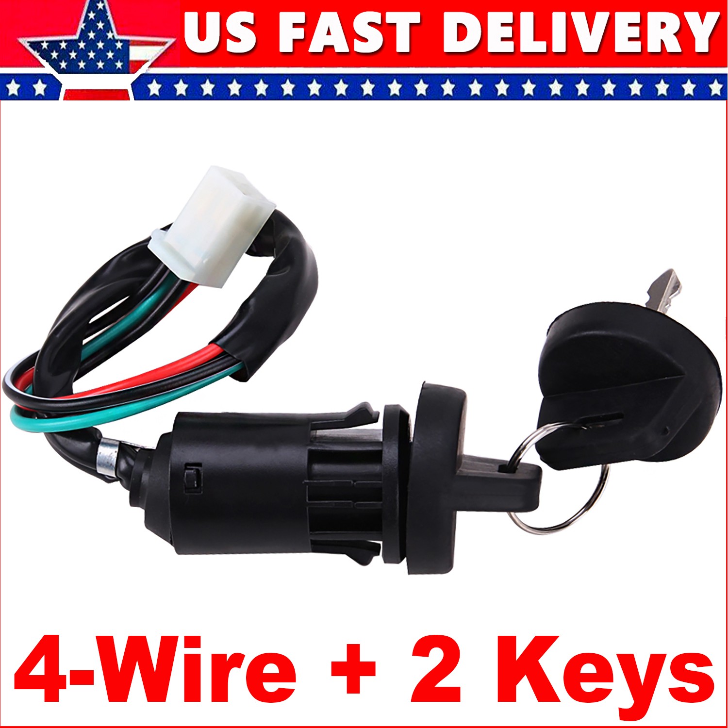 IGNITION KEY SWITCH FOR 110cc 125cc CHINESE QUAD ATV TAOTAO KANDI COOLSTER