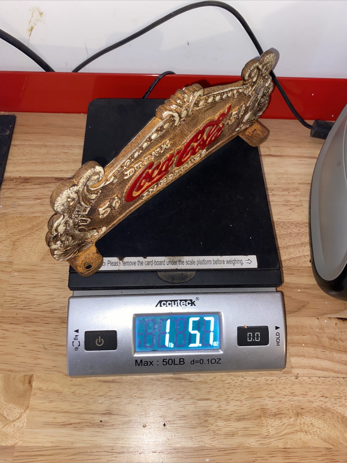 Coca Cola Cash Register Plaque Sign Coke Collector Soda Fountain Patina Metal