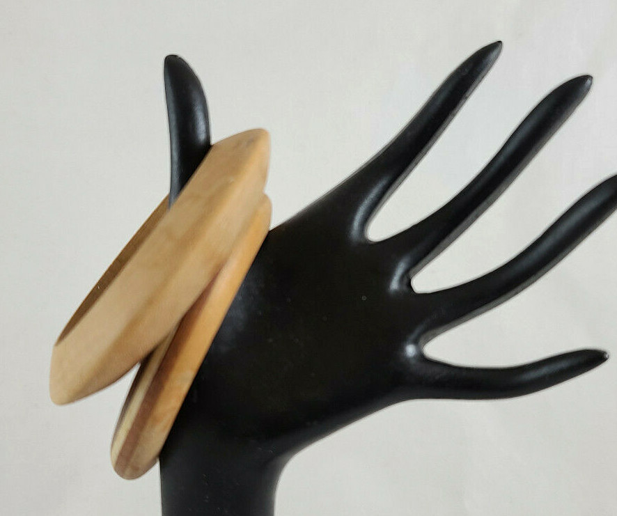 Vintage Wooden Bangle Bracelets
