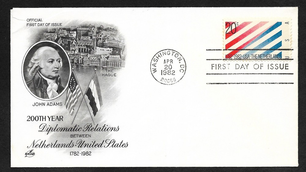 #2003 20c  USA  Netherlands Relations -ArtCraft FDC