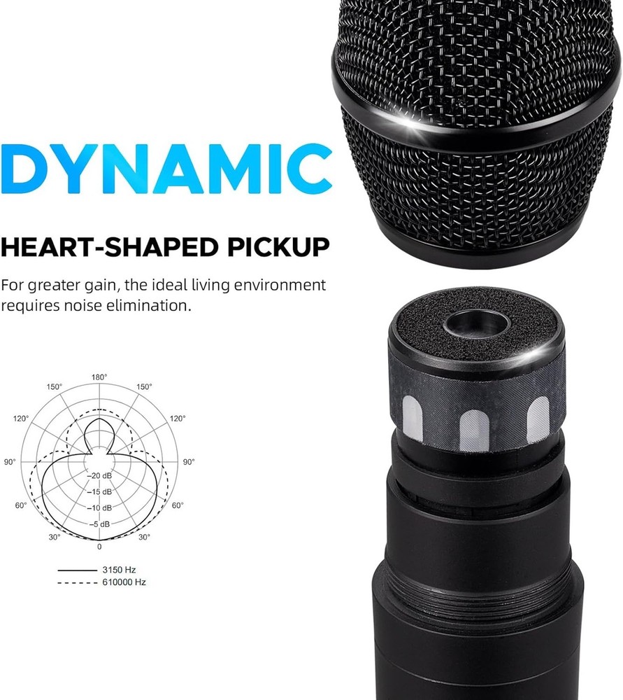 Handheld Wireless Microphone System - 260ft Range