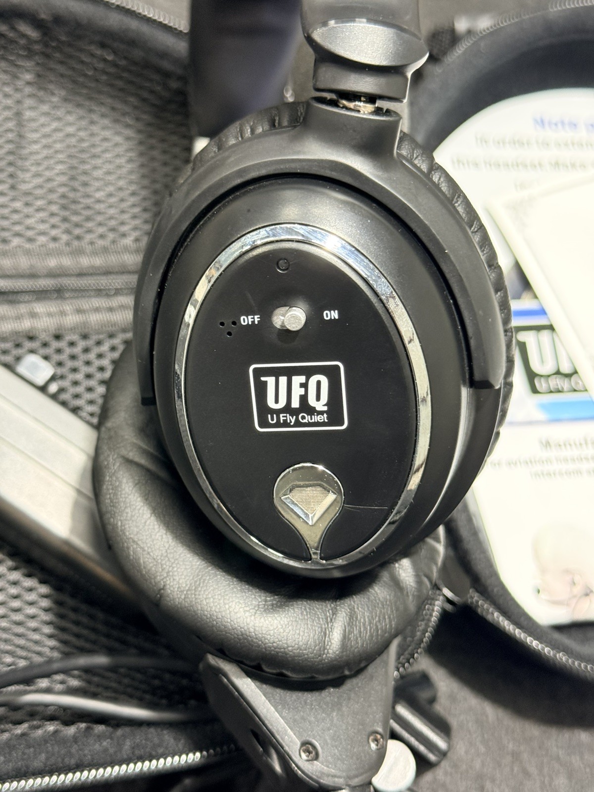UFQ A7 ANR LEMO aviation headset Active Noise Reduction aviation headset