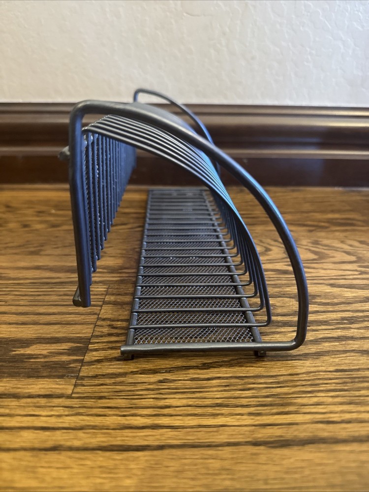 20 CD Rack Tower Storage Silver Wire 12”
