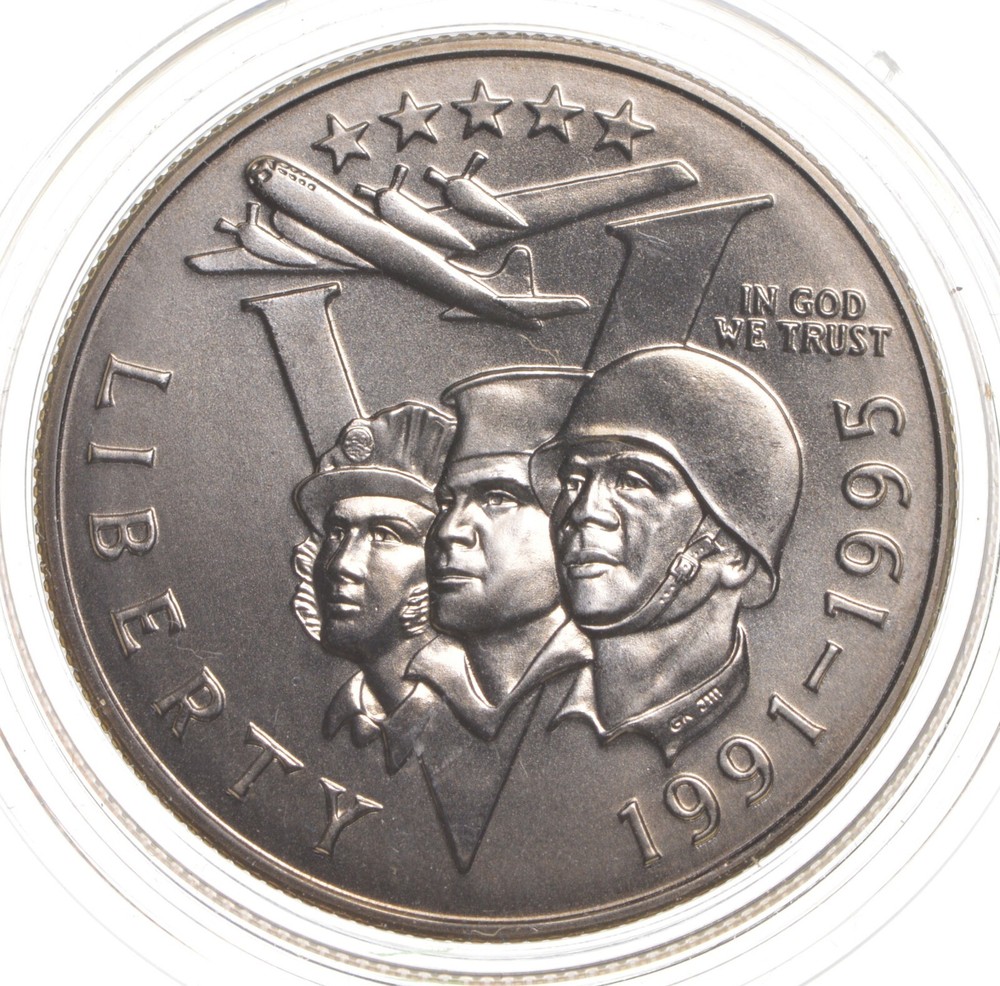 1991-1995 World War 2 US Commemorative Half Dollar Set - Proof & Unc