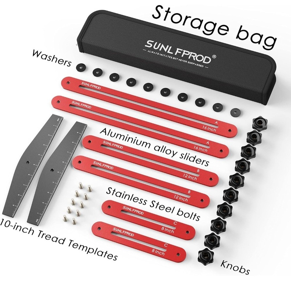 Stair Tread Template Tool - Solid Stair Tread Gauge, Stair Tools for Stair...