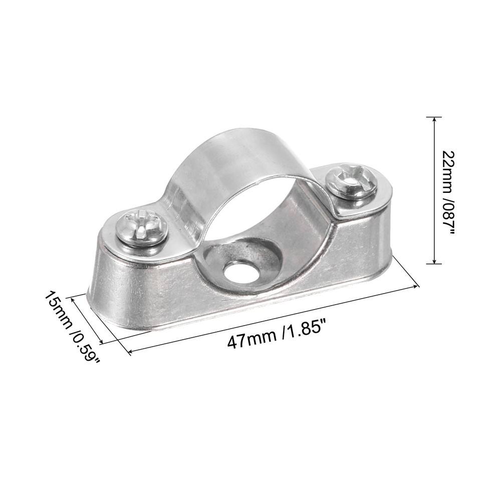 10Set Pipe Support Pipe Bracket Clamp Wall Mount Ceiling Mount for 20mm Pipe
