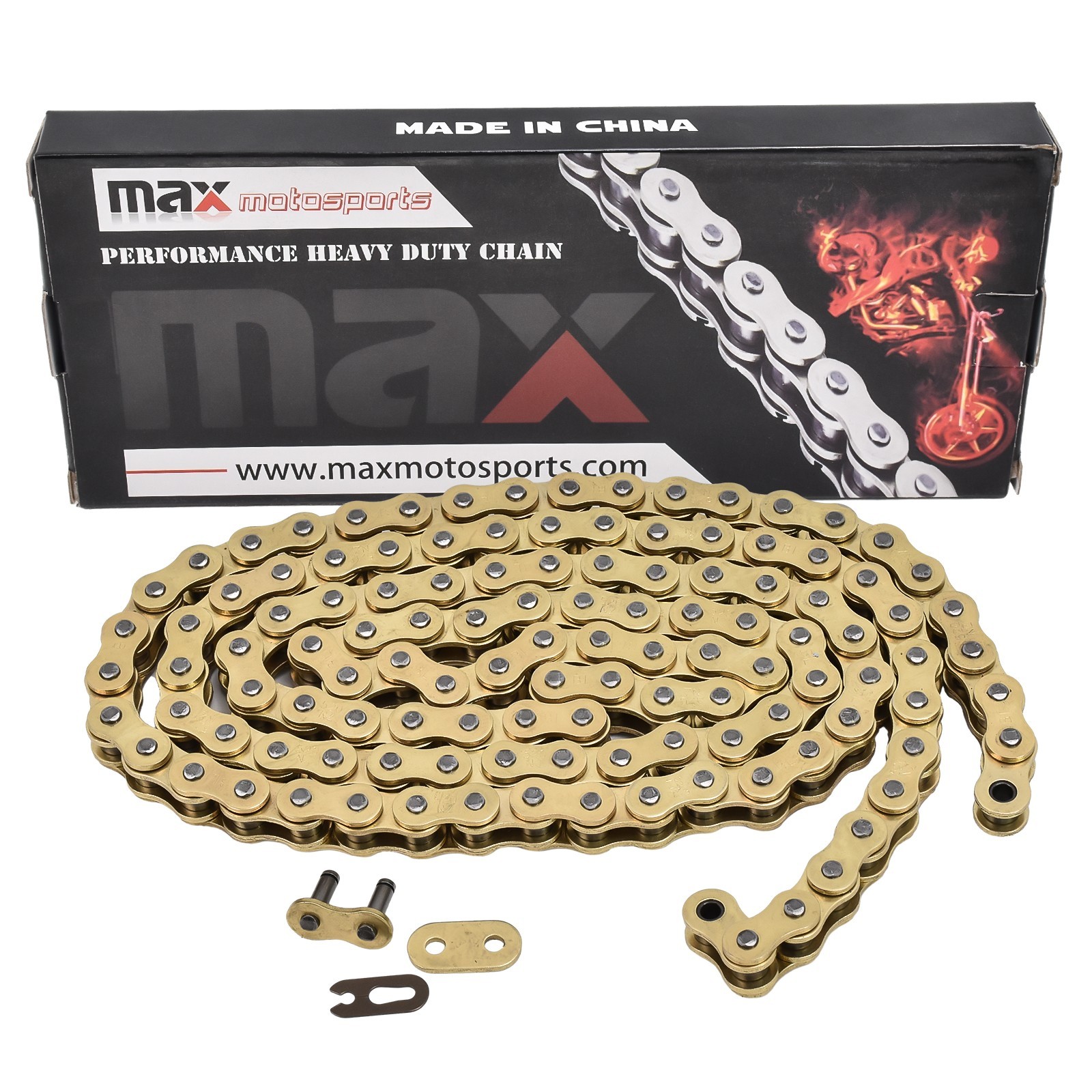 Gold 420 Heavy Duty Drive Chain for Kawasaki Z125 Pro BR125 2017-2025