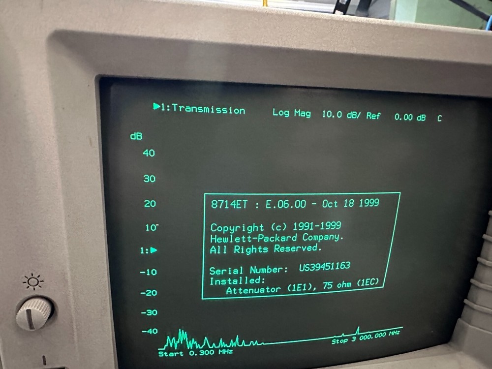 HP 8714ET RF Network Analyzer 300kHz - 3000MHz