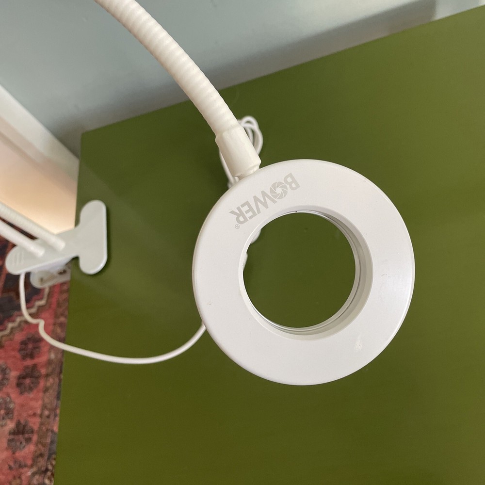 Bower 24-inch Flexible LED Ring Light Desk Clip