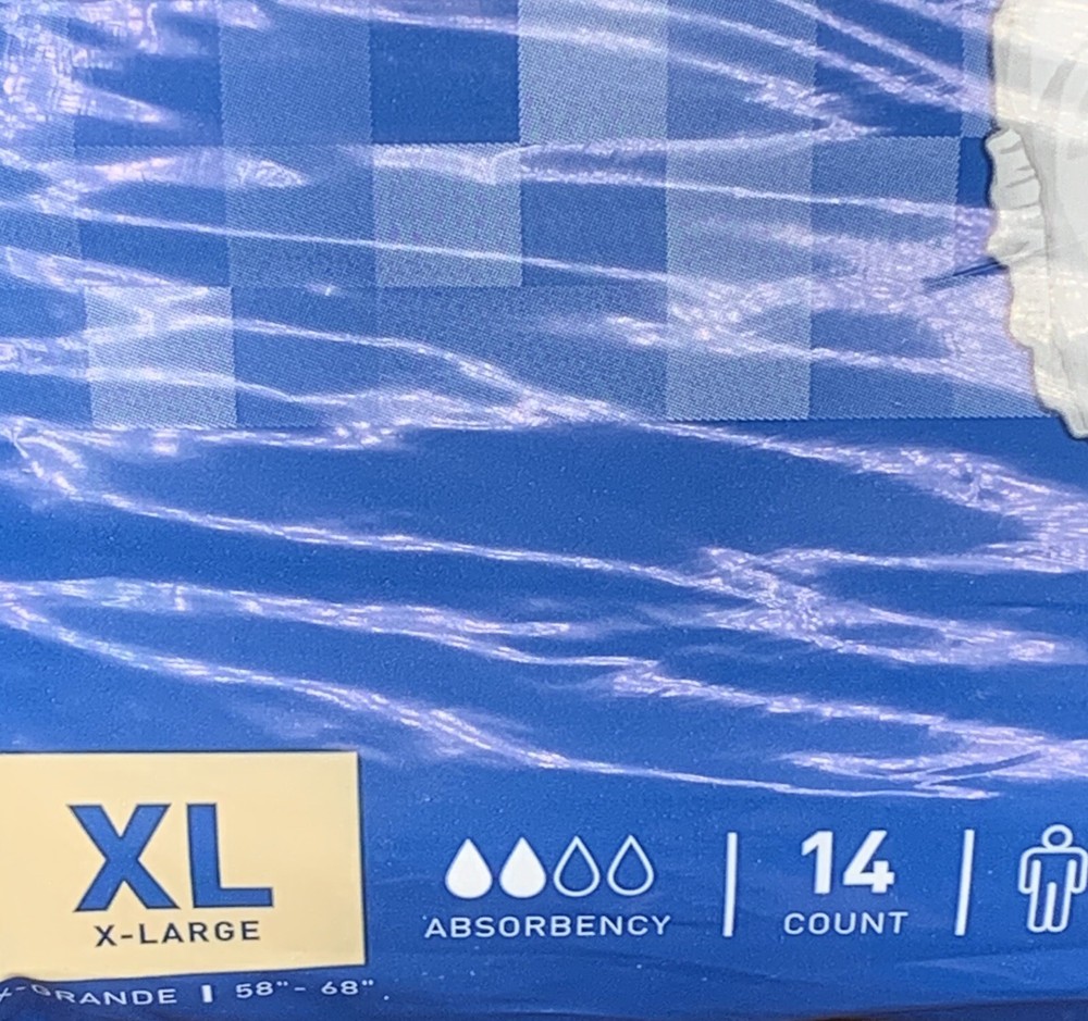 McKesson Underwear Regular XL 14 Count. 58”-68”.