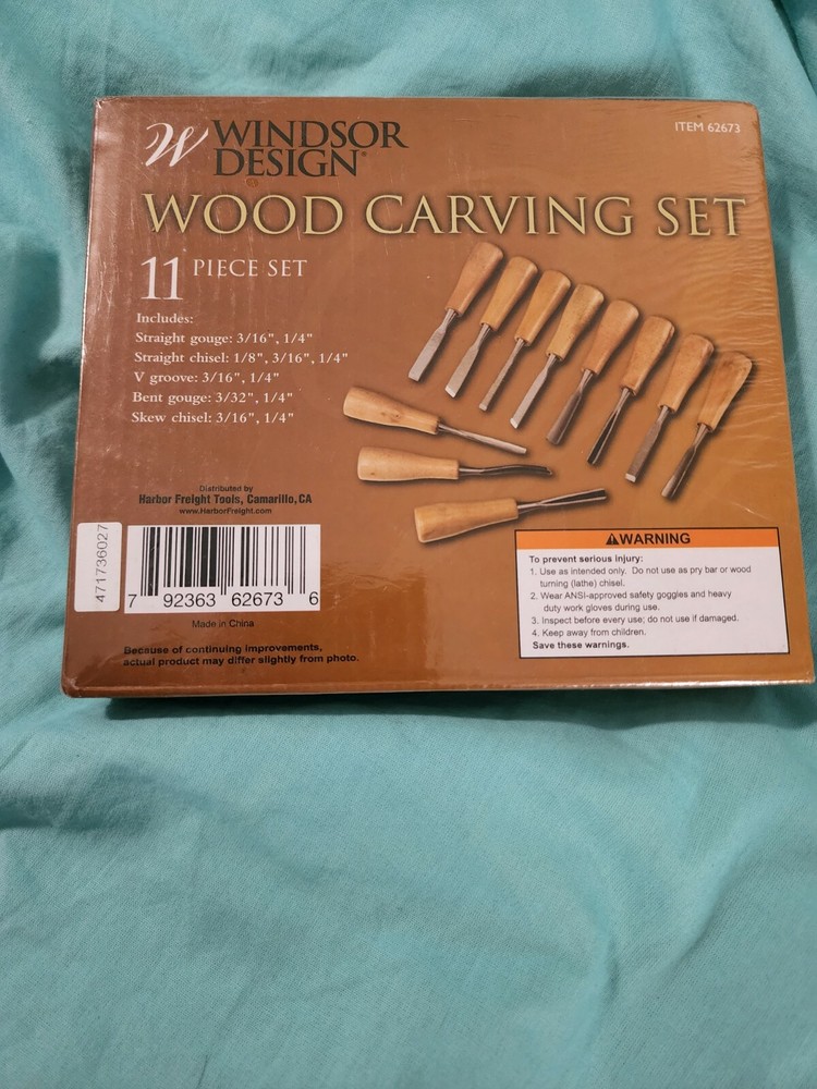 NEW 11 PC Wood Carving Set Windsor Design #62673 Gouges chisels FACTORY SEALED