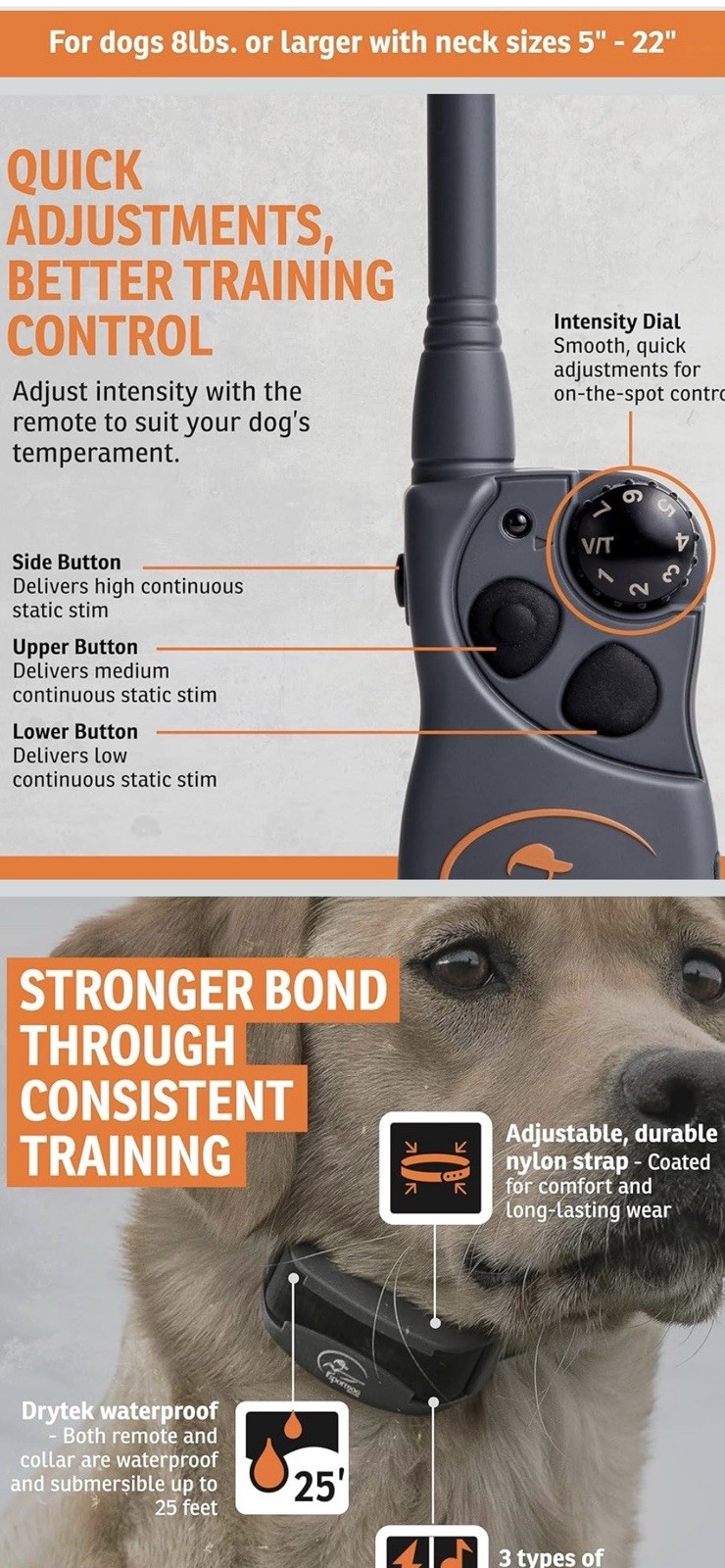 SportDOG SD-425XS- Field Trainer Dog Collar 500 Yard Remote