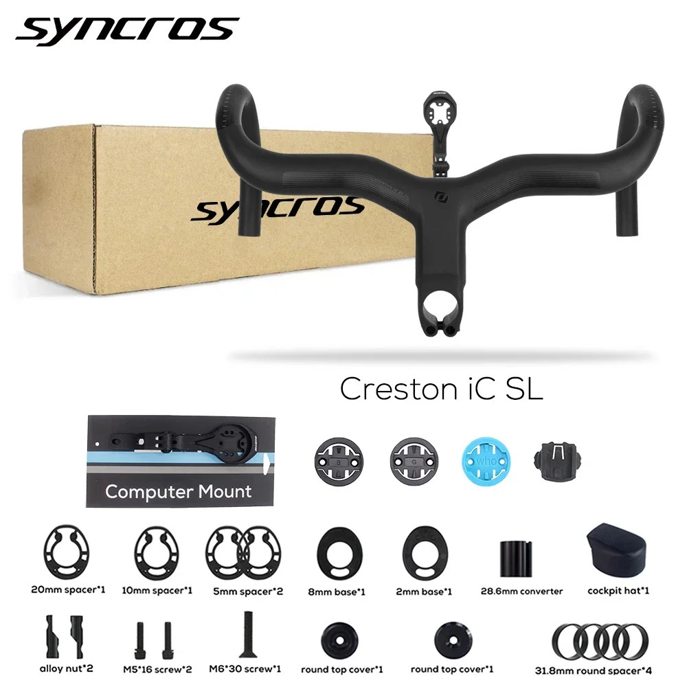 Carbon Cockpit Fully Internal Cable Road Bicycle Handlebar Integrated Drop Bars