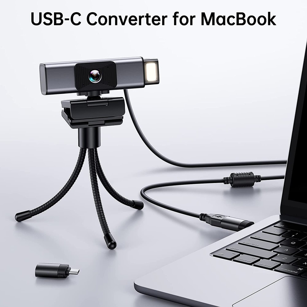 FHD 1080p Webcam with Mic &Privacy Protection, USB Plug&Play Computer Camera