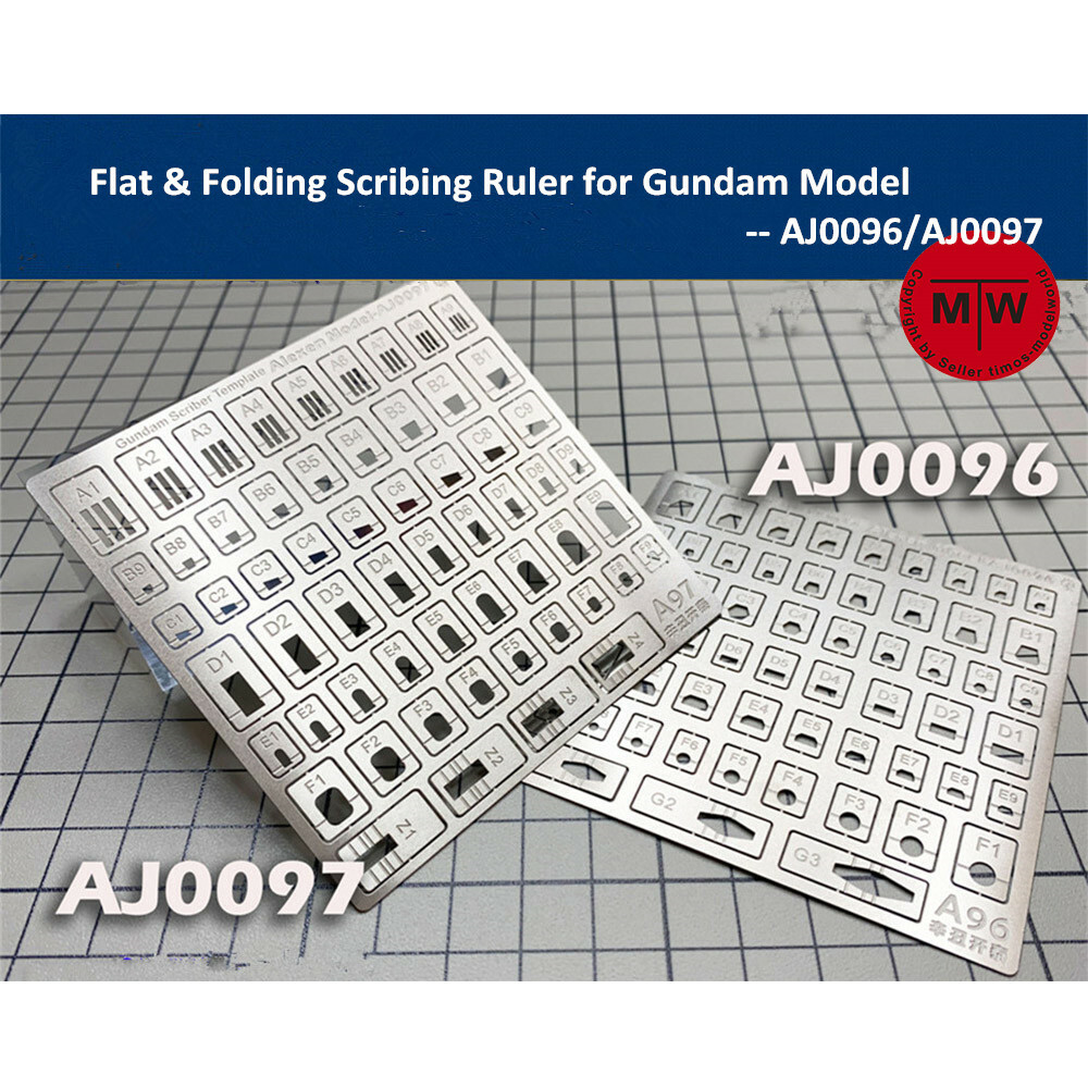 Flat and Folding Scribing Ruler Scriber Template Tool for Gundam Model