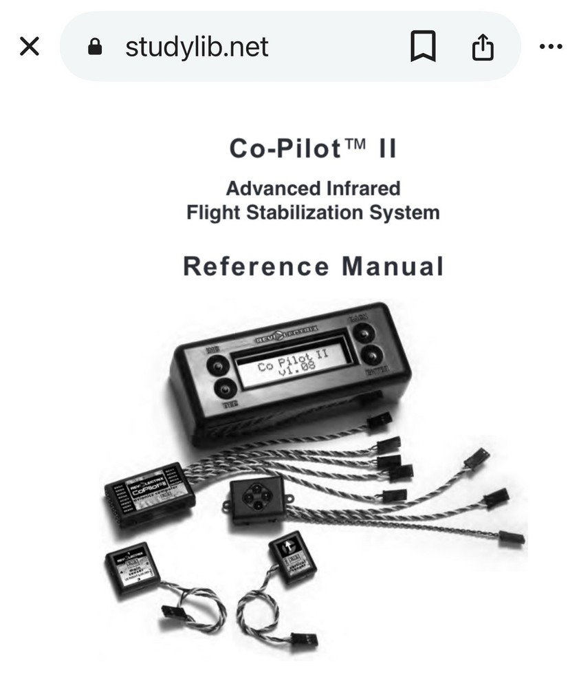 Revolectrix Co Pilot II Infrared Flight Stabilization System R/C