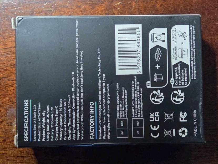 Cycplus GPS Bike Computer M2