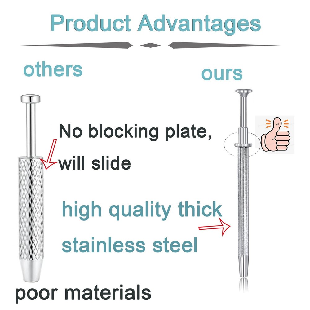 QWALIT Piercing Taper Threadless Small, A2- threader tool + piercing needles
