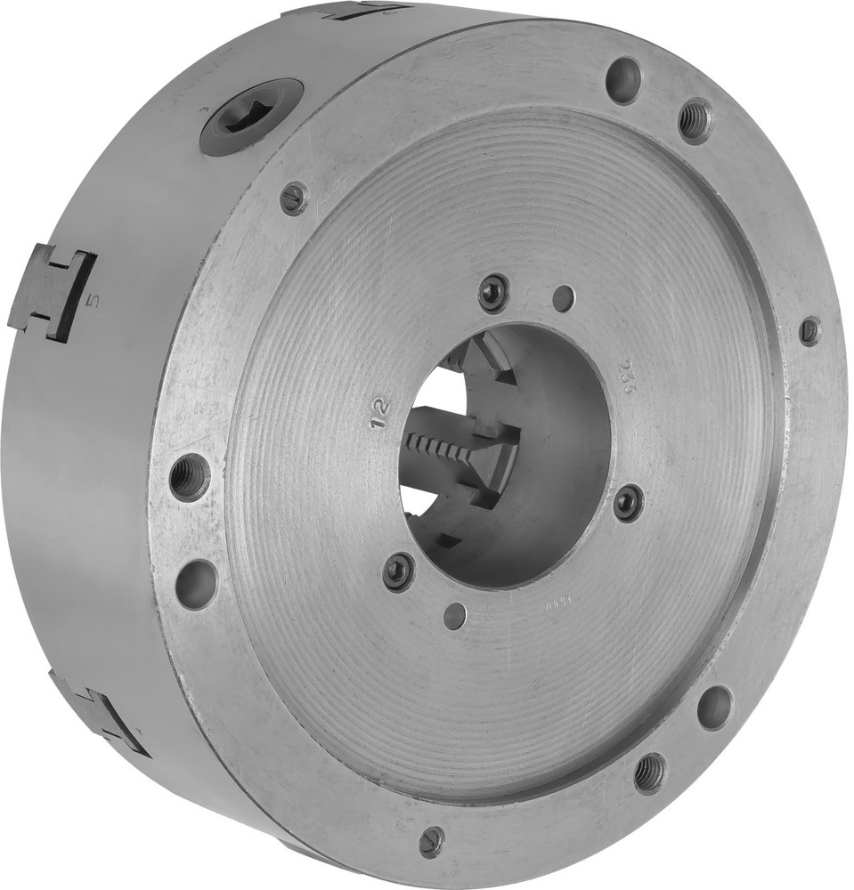 10" 6-JAW SELF-CENTERING Solid Jaw Lathe CHUCK, Front Mounting W. Extra Jaws