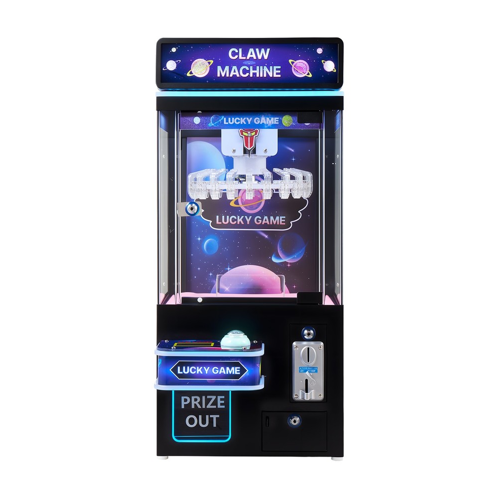 VEVOR Claw Crane Machine Medium Arcade Game with Adjust Difficulty Black Purple