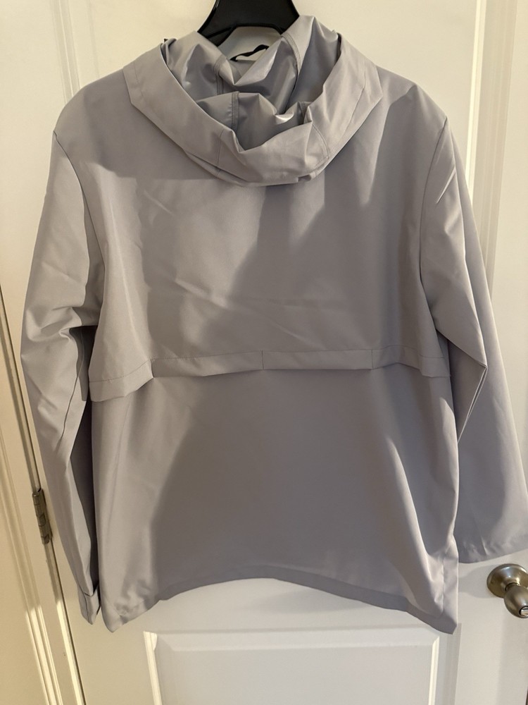 Ozark Trails Rain Jacket Gray Size Medium Water Resistant- Vented Back + Pockets