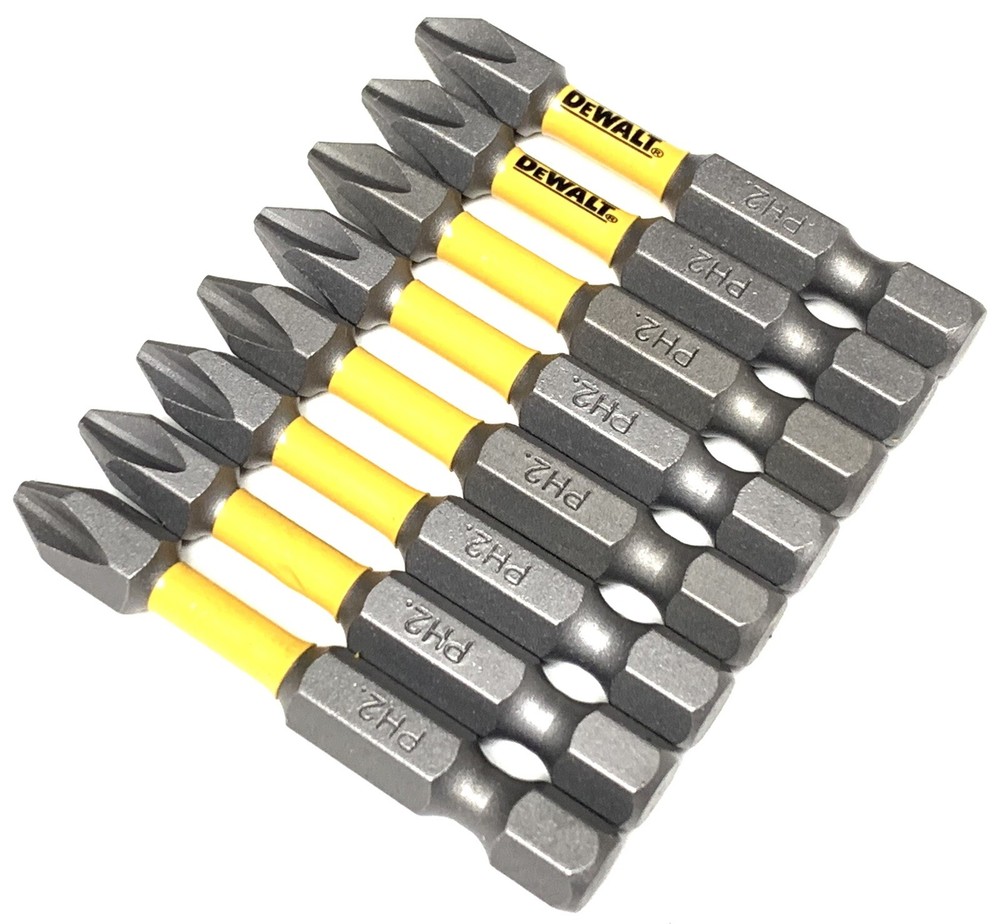 DEWALT MAXFIT 8 Pc Bit Set Phillips PH2 2in. IMPACT READY NEW