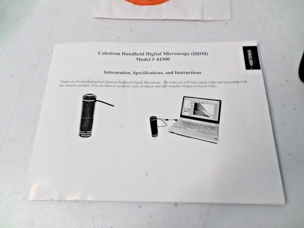 Celestron Handheld Digital Microscope 20x and 400x Model 44300